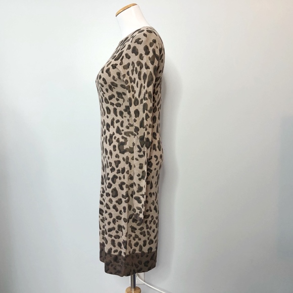 Carmen Marc Valvo Animal Print Sweater Dress - Picture 3 of 6